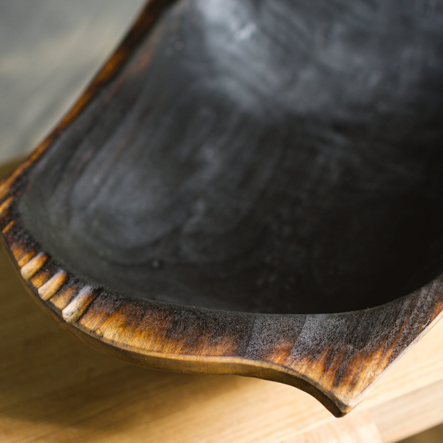 Dark Ripples Dough Bowl (Wild Cottonwood collection)