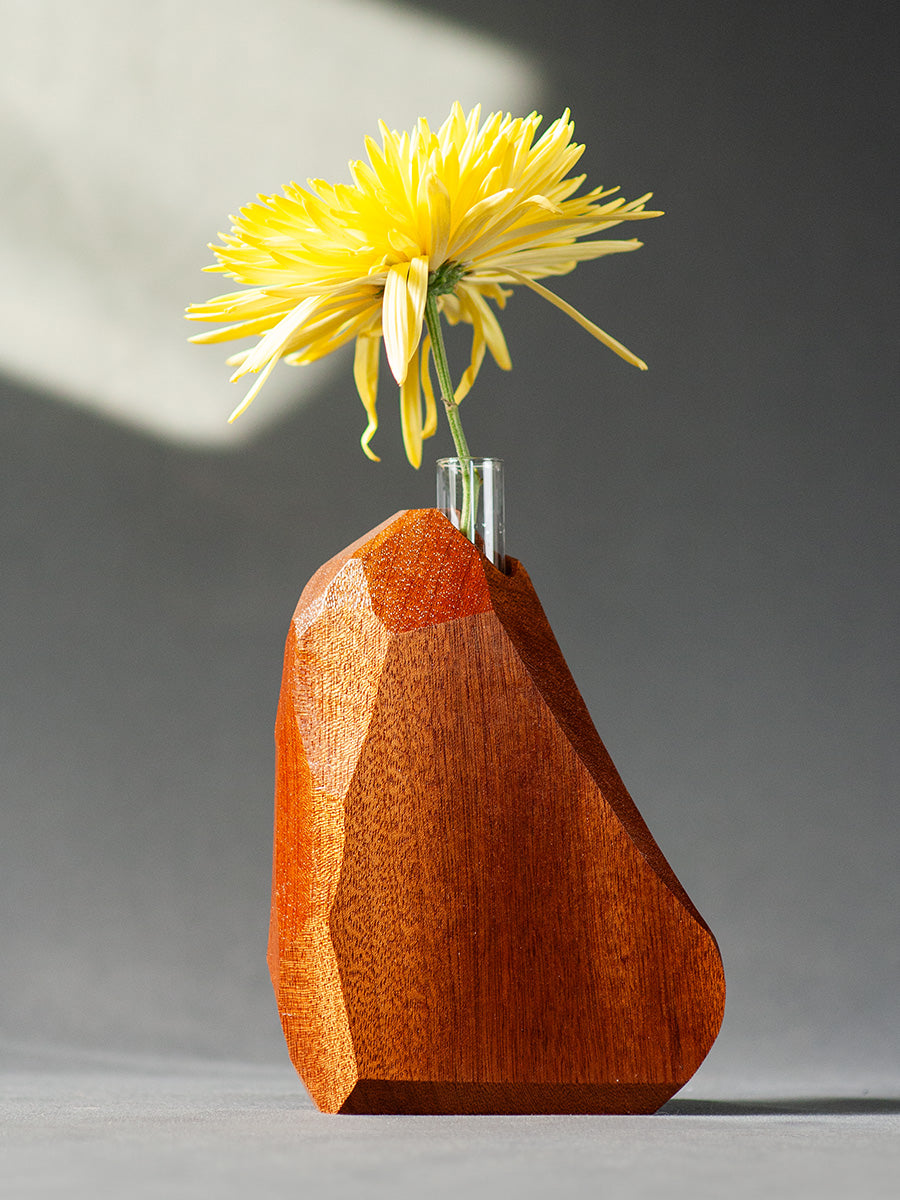 Bud Vase No. 5 - Facets - Una Raiz Woodworks