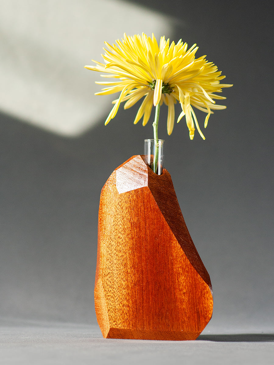 Bud Vase No. 5 - Facets - Una Raiz Woodworks