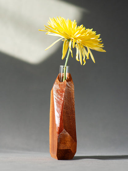 Bud Vase No. 5 - Facets - Una Raiz Woodworks