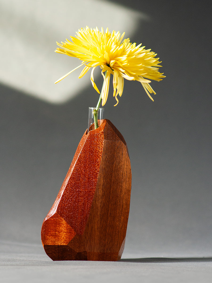 Bud Vase No. 5 - Facets - Una Raiz Woodworks