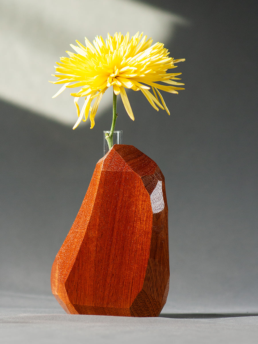 Bud Vase No. 5 - Facets - Una Raiz Woodworks