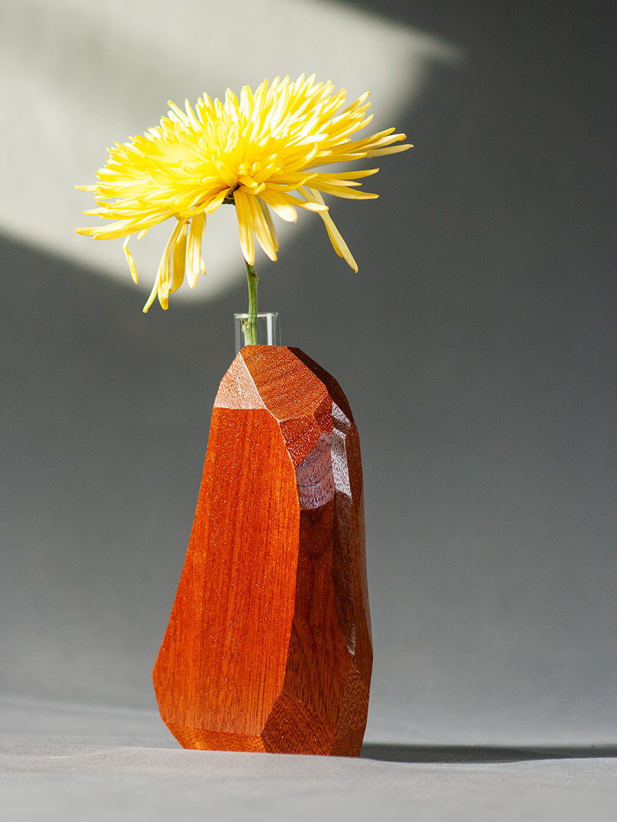 Bud Vase No. 5 - Facets - Una Raiz Woodworks