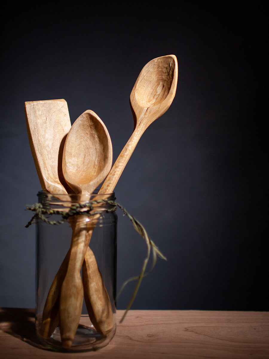 Spalted Maple Spoons - Una Raiz Woodworks