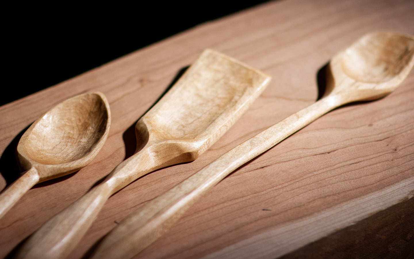 Spalted Maple Spoons - Una Raiz Woodworks